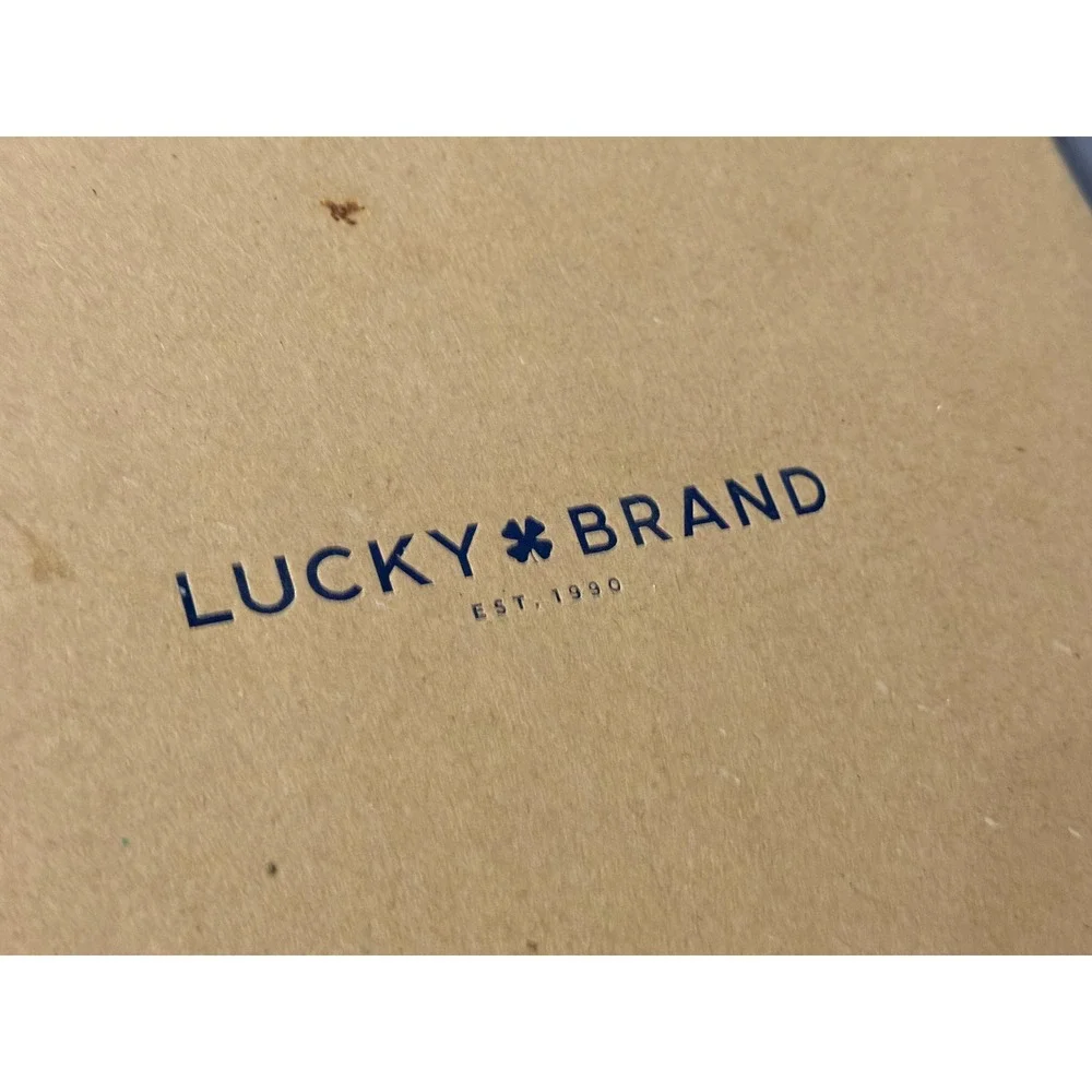 Lucky Brand Mindra Indigo Heavy Canvas Espadrille Wedge Sandals Womens 9.5M